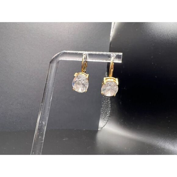Oval Crystal Earrings - Picture 2 of 5
